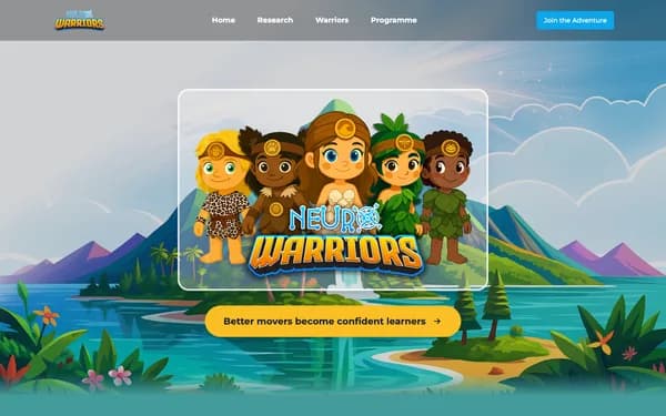 Screenshot of neurowarriors.co.uk homepage