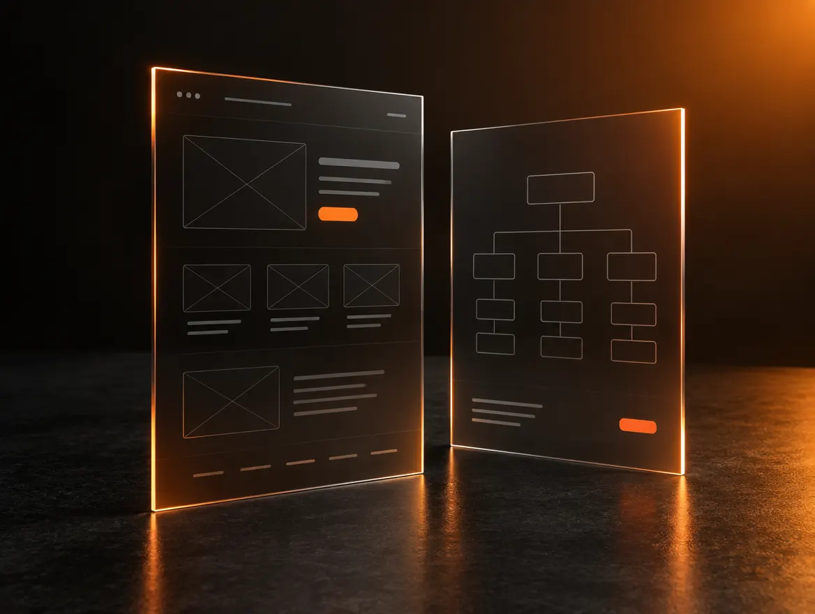 Site map and wireframes